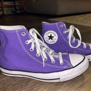 Purple Converse High-Top Sneakers